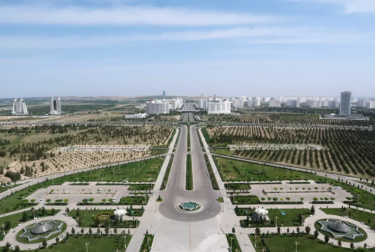 View of Ashgabat from Arch of Neutrality
