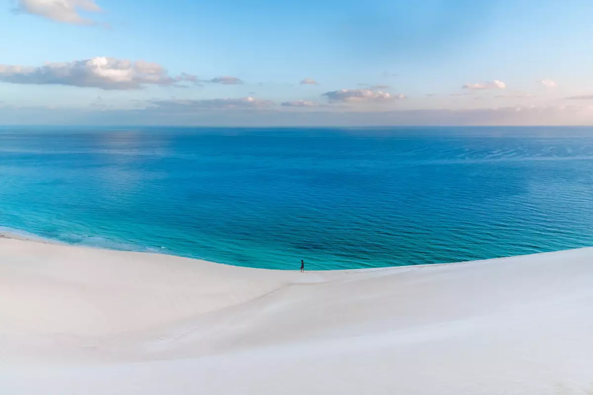 Dunes above the Indian ocean. Socotra Island