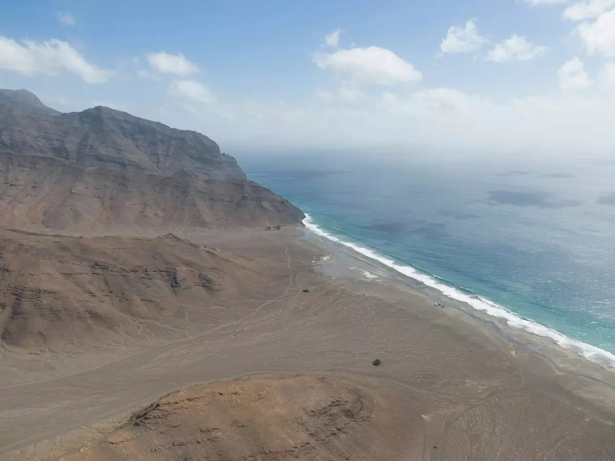 A quiet view of the beaches of São Vicente