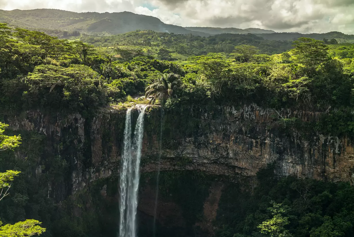 Waterfall in Mauritius island