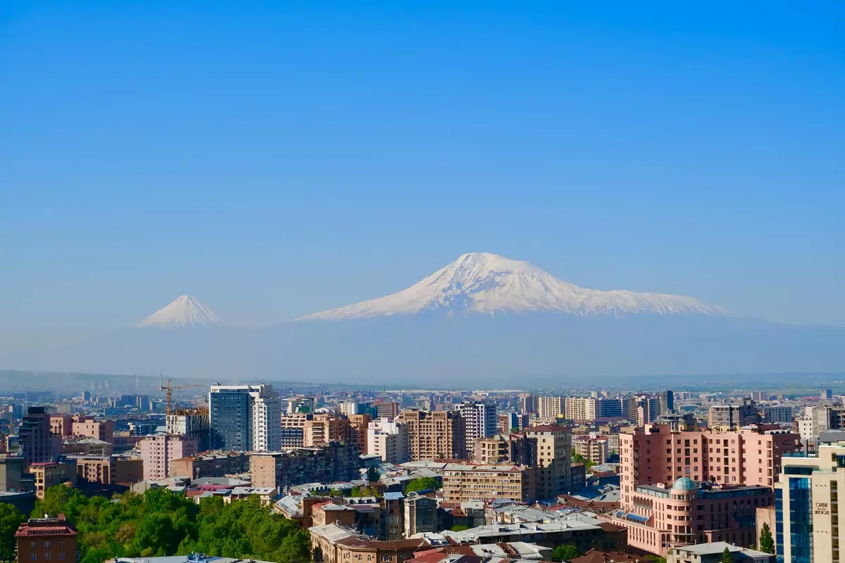 Yerevan and Mount Ararat in background