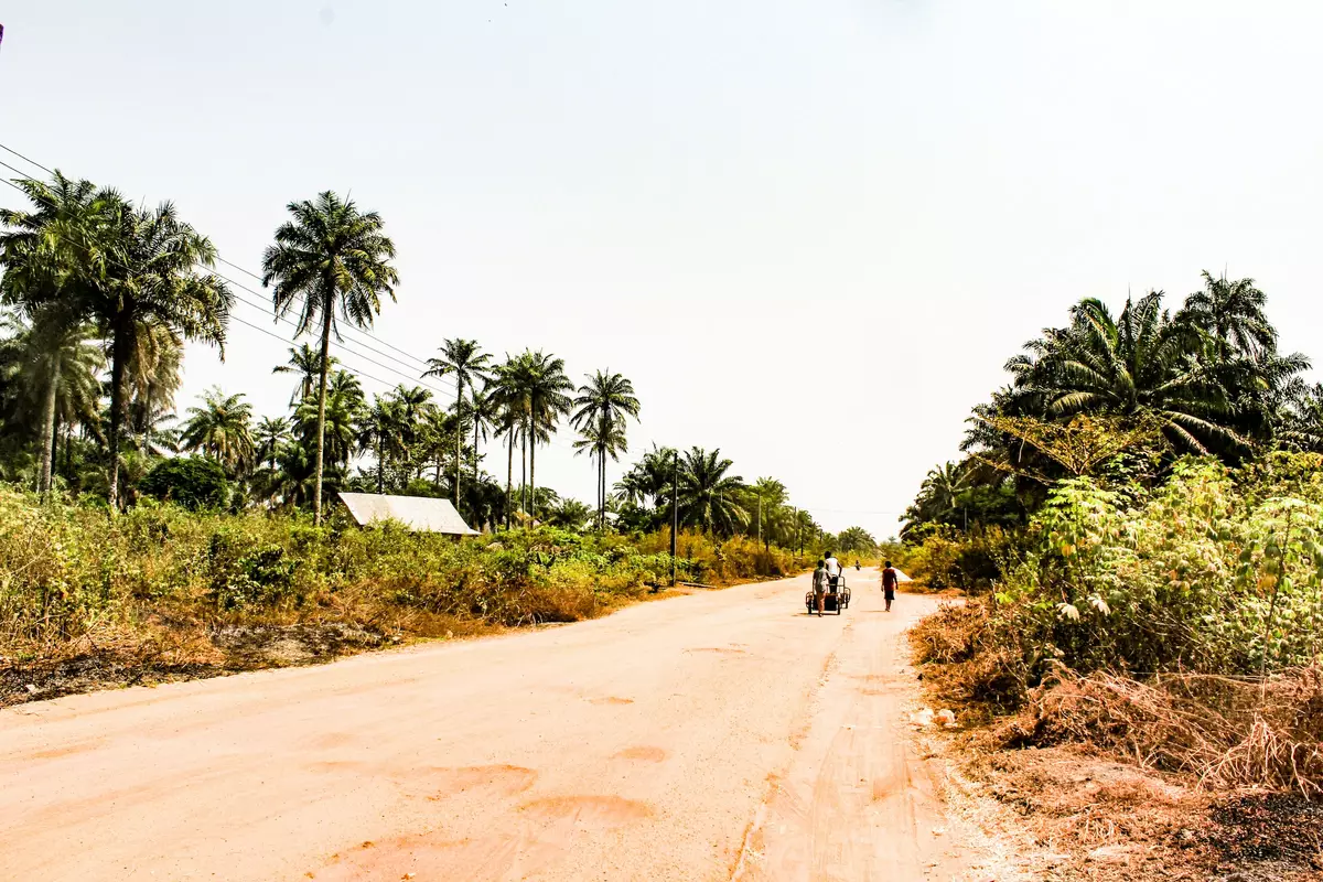 A rural road in Eastern Nigeria.